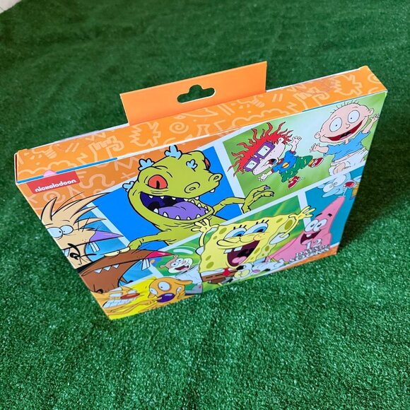 Nickelodeon 12 Days of Novelty Multicolor 4 Crew and 8 Low Cut Socks Sz 6-12 NEW - Picture 1 of 16